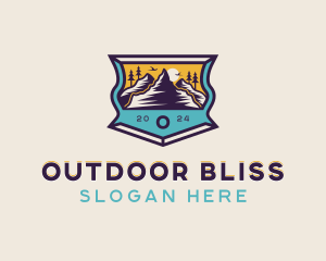 Mountain Hiking Adventure logo design