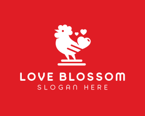 Chicken Heart Love  logo design