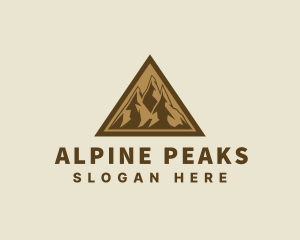 Triangle Mountain Peak logo design