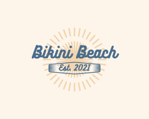 Summer Surfing Cursive logo design