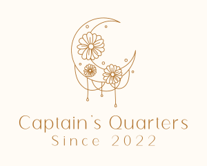 Ornamental Moon Flower Boutique logo design