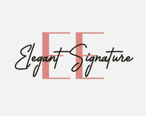 Feminine Signature Business logo design