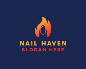 Fire Fingernail Nail logo