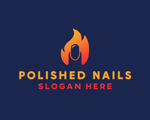 Fire Fingernail Nail logo