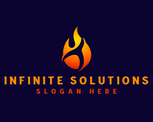 Hot Fire Flame Logo