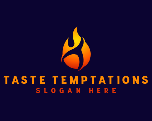 Hot Fire Flame logo design