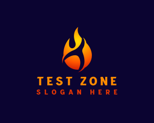 Hot Fire Flame logo design