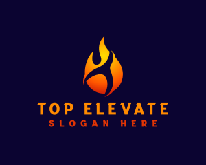 Hot Fire Flame logo design