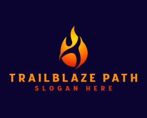 Hot Fire Flame logo design