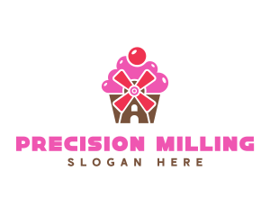 Cupcake Mill Bakery logo design