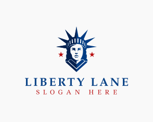 Lady Liberty Statue logo design