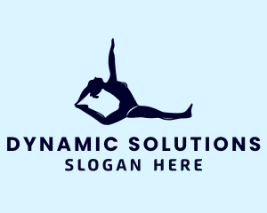 Blue Lady Gymnast  logo design