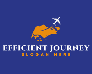 Map Plane Travel logo design