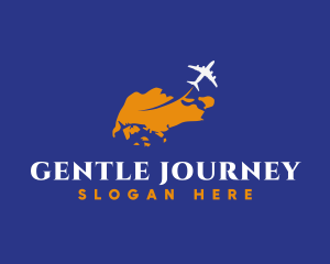 Map Plane Travel logo design