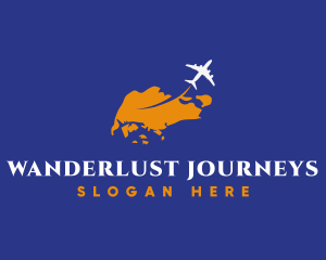 Map Plane Travel logo design