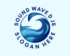 Abstract Water Wave logo design