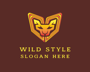 Colorful Wild Lion logo design