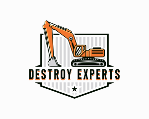 Excavator Construction Builder logo design