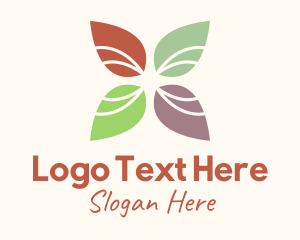 Multicolor Autumn Leaf logo