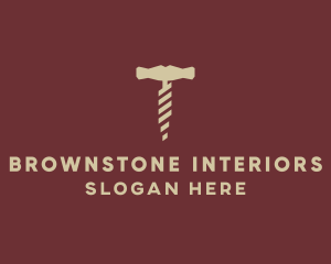 Brown Wine Corkscrew  logo