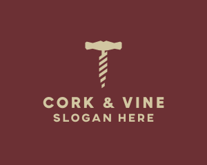 Brown Wine Corkscrew  logo