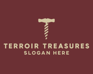 Brown Wine Corkscrew  logo