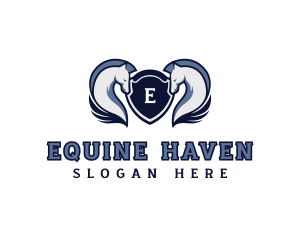 Equine Horse Shield logo design