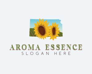 Kansas Sunflower Bloom  Logo