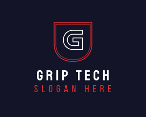 Shield Tech Badge logo design