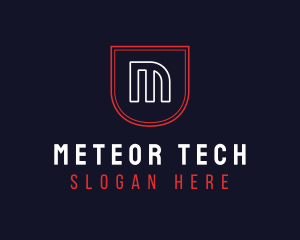 Shield Tech Badge logo design