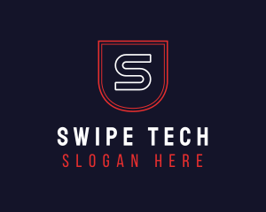 Shield Tech Badge logo design