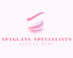 Beauty Makeup Eyelashes Cosmetics logo design