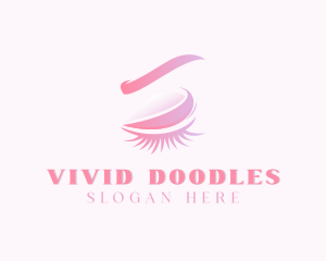 Beauty Makeup Eyelashes Cosmetics logo design