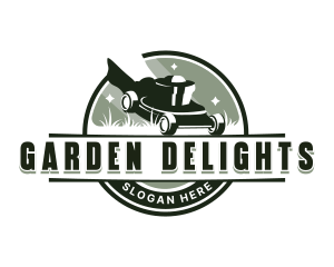 Lawn Mower Gardening logo design