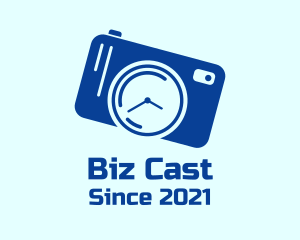 Blue Camera Clock logo