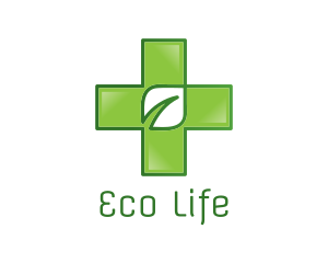 Leaf Medical Cross logo design