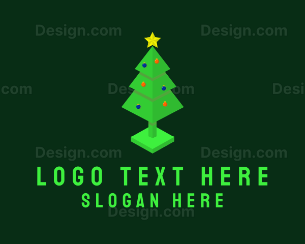 3D Christmas Tree Logo