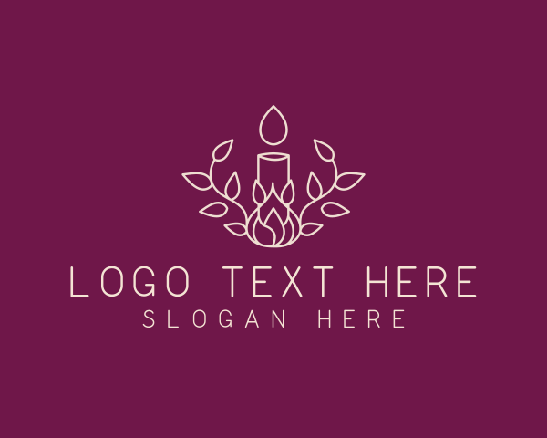 Candle Wax Leaf logo