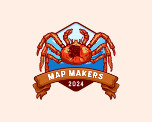 Alaska Crab Crustacean logo design