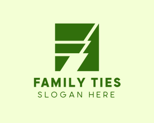 Pine Tree Letter F logo design