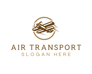 Light Airplane Aviation logo design