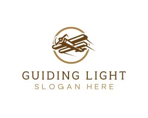 Light Airplane Aviation logo design