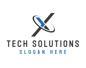 Modern Tech Letter X logo