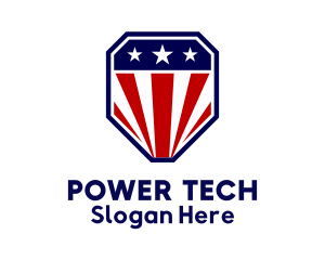 Straight Edged Patriot Shield Logo