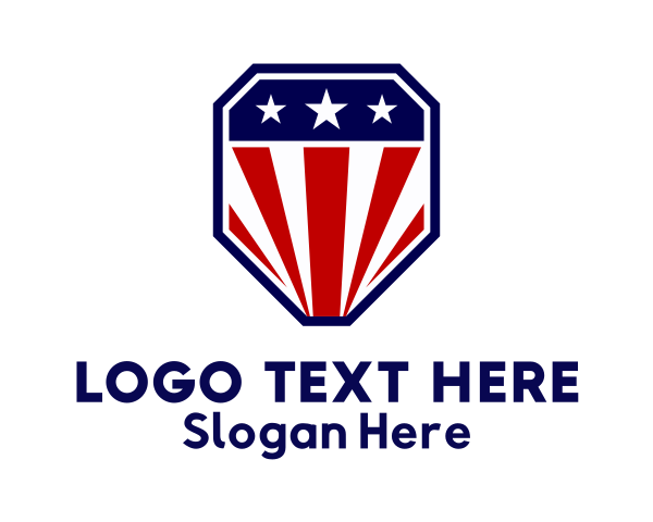 Straight Edged Patriot Shield logo