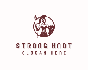 Strong Titan Woman Warrior logo design