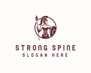 Strong Titan Woman Warrior logo design