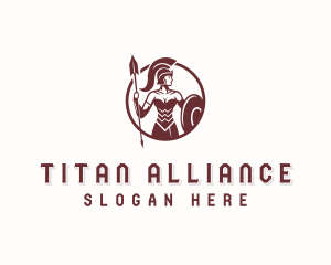 Strong Titan Woman Warrior logo