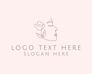 Floral Face Lady logo