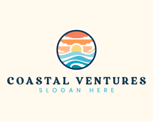 Ocean Tidal Wave logo design